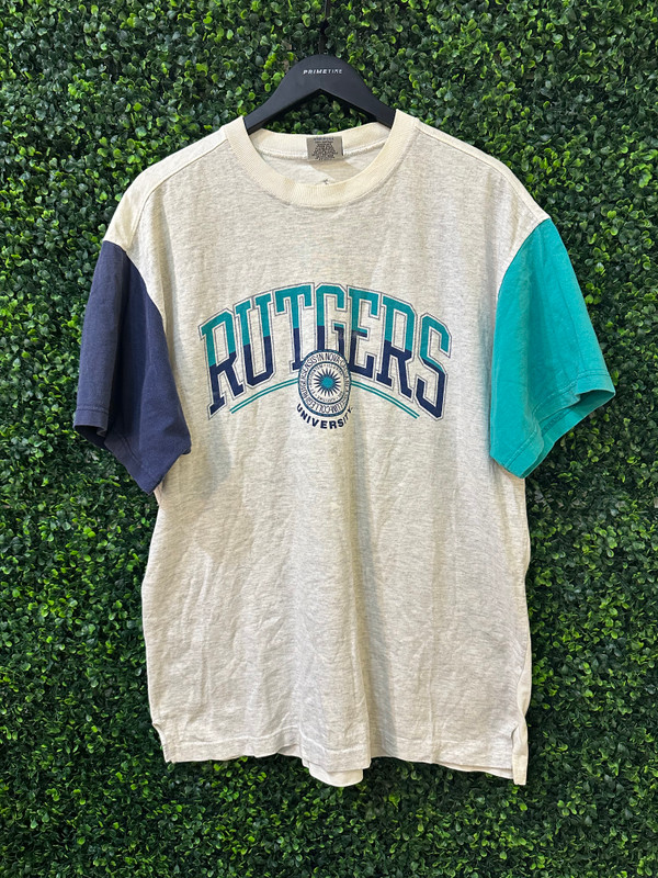 VINTAGE RUTGERS UNIVERSITY GREY/TEAL/BLUE TEE