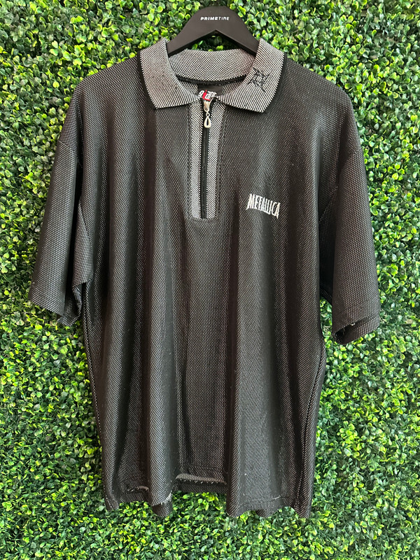 VINTAGE METALLICA HALF ZIP POLO SHIRT