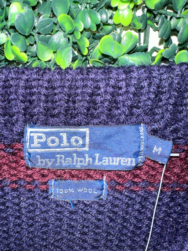 VINTAGE POLO RALPH  LAUREN STRIPED WOOL CREST SWEATER