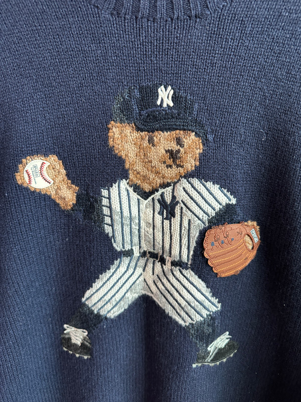 BRAND NEW POLO RALPH LAUREN NY YANKEES LEATHER WOOL BEAR
