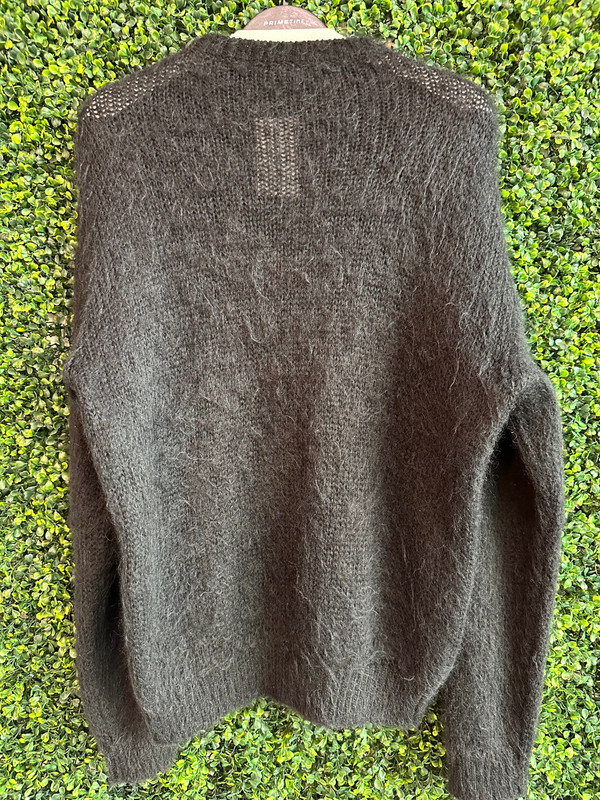 MOHAIR BLEND SAINT LAURENT LOGO SWEATER (SZ S)