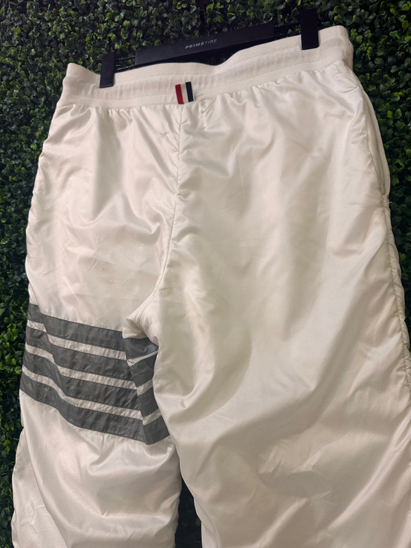 THOM BROWNE WHITE NYLON JOGGERS