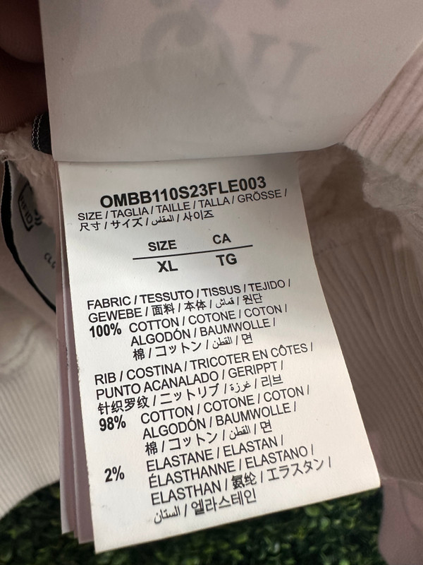OFF-WHITE HOODIE WHTE (SZ XL)