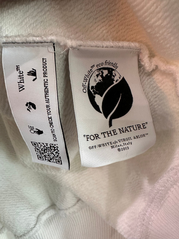 OFF-WHITE HOODIE WHTE (SZ XL)