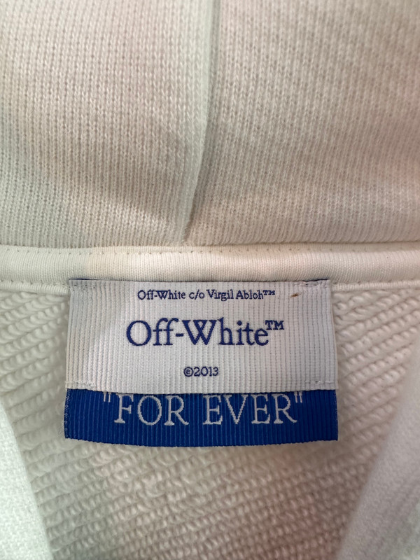 OFF WHITE LOGO HOODIE WHT (SZ XXL)