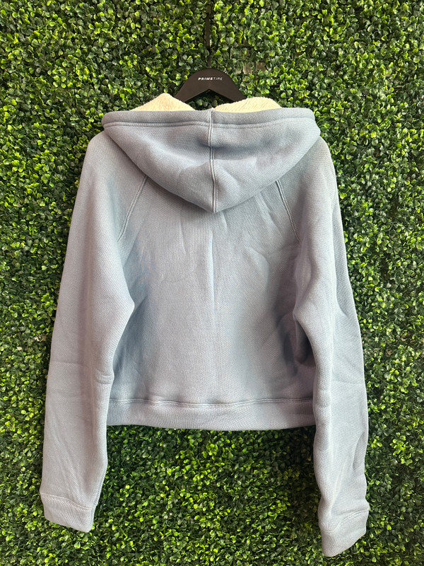 OFF WHITE SKY BLUE CROPPED WOMENS HOODIE