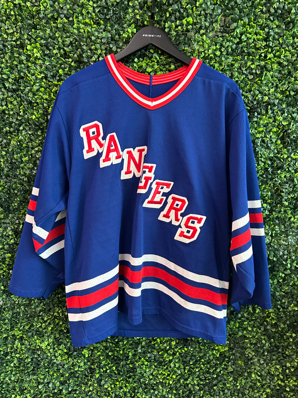 VINTAGE JEFF BEUKEBOOM NEW YORK RANGERS CCM JERSEY