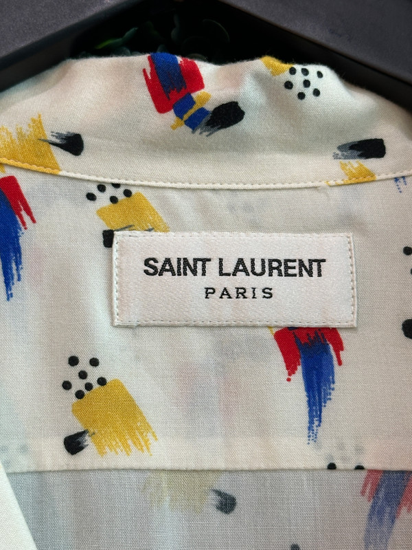 SAINT LAURENT PARROT BUTTON UP (SZ L)