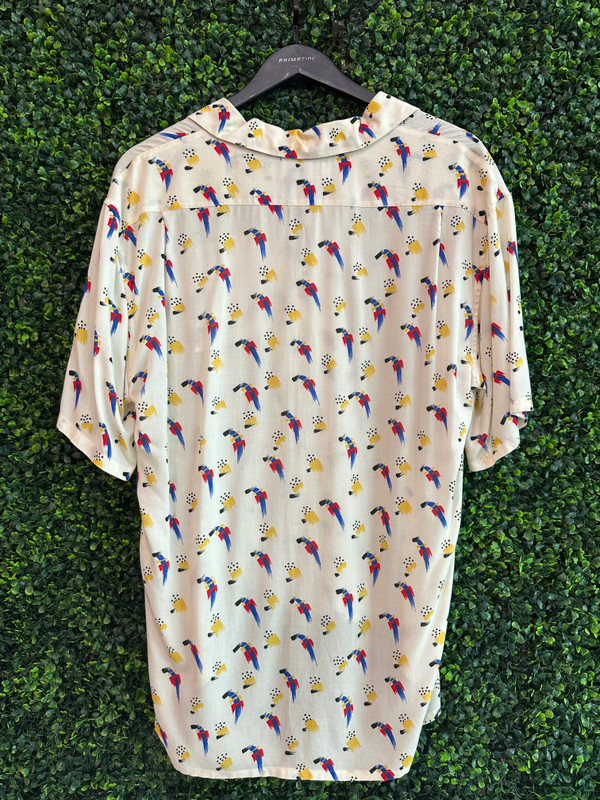 SAINT LAURENT PARROT BUTTON UP (SZ L)