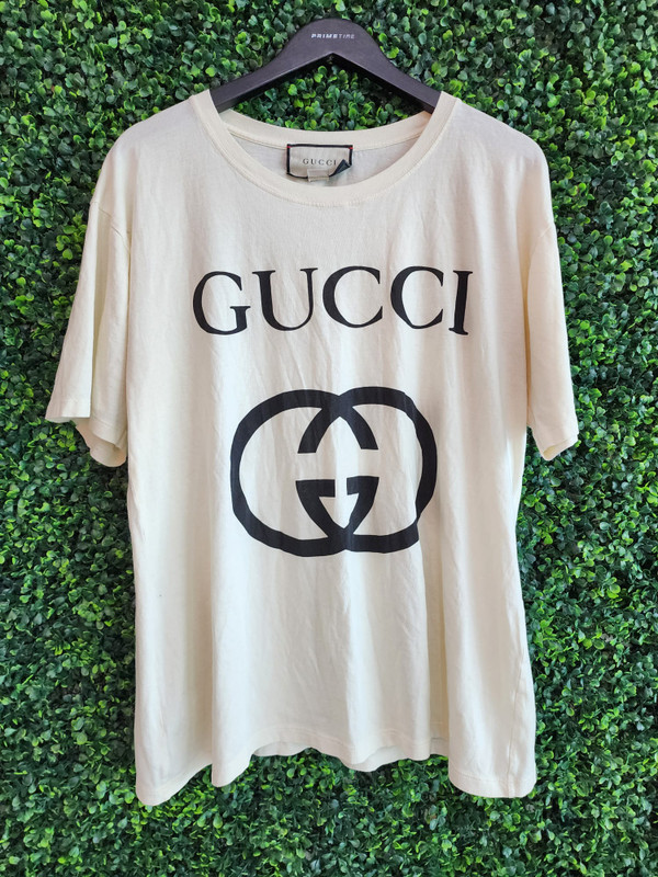 GUCCI INTERLOCKING G OVERSIZED TSHIRT (SZ L)