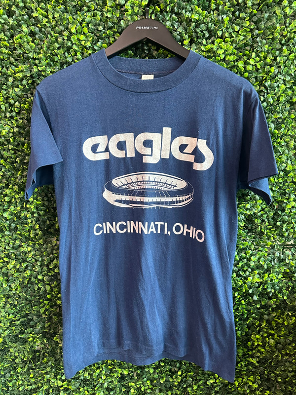 RARE VINTAGE EAGLES CINCINNATI ROCK'N RIVERFRONT SINGLE STITCH TEE