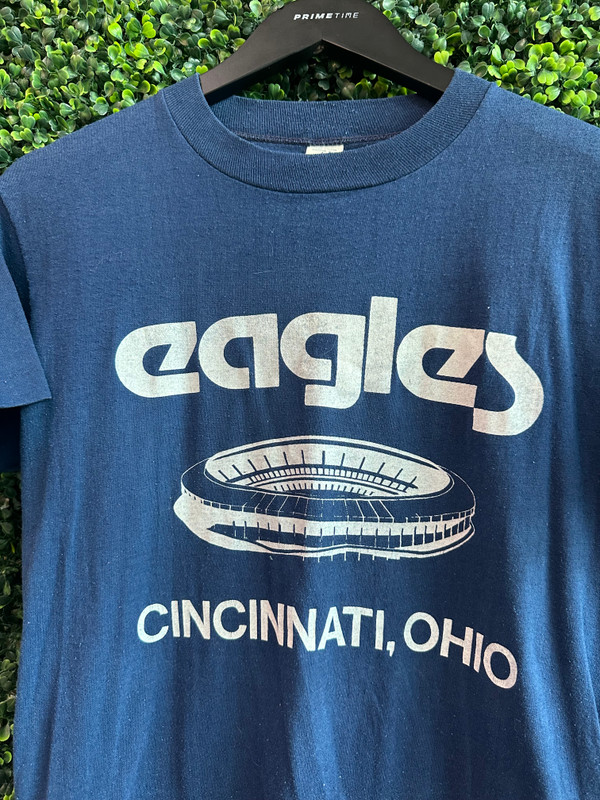 RARE VINTAGE EAGLES CINCINNATI ROCK'N RIVERFRONT SINGLE STITCH TEE