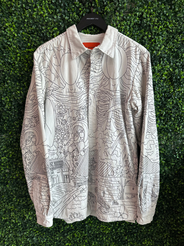 WHO DECIDES WAR CLOUD DUALITY BUTTON UP SHIRT (SZ S) (PANTS 28)