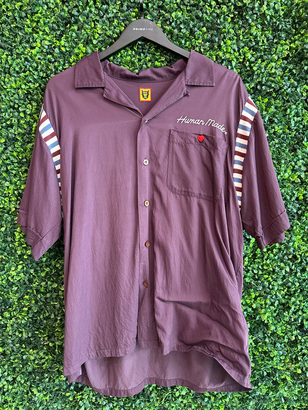 HUMAN MADE BOWLING SHIRT PURPLE (SZ XL)