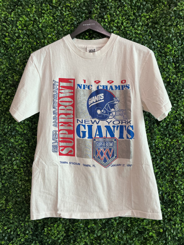 VINTAGE NEW YORK GIANTS 1990 NFC CHAMPS ANVIL TEE