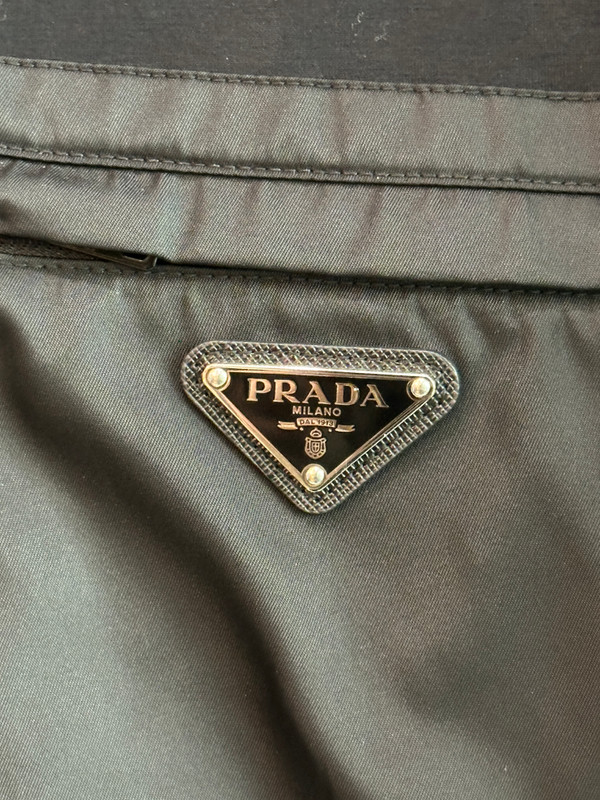 PRADA HALF BUTTON UP BLACK (SZ XL)
