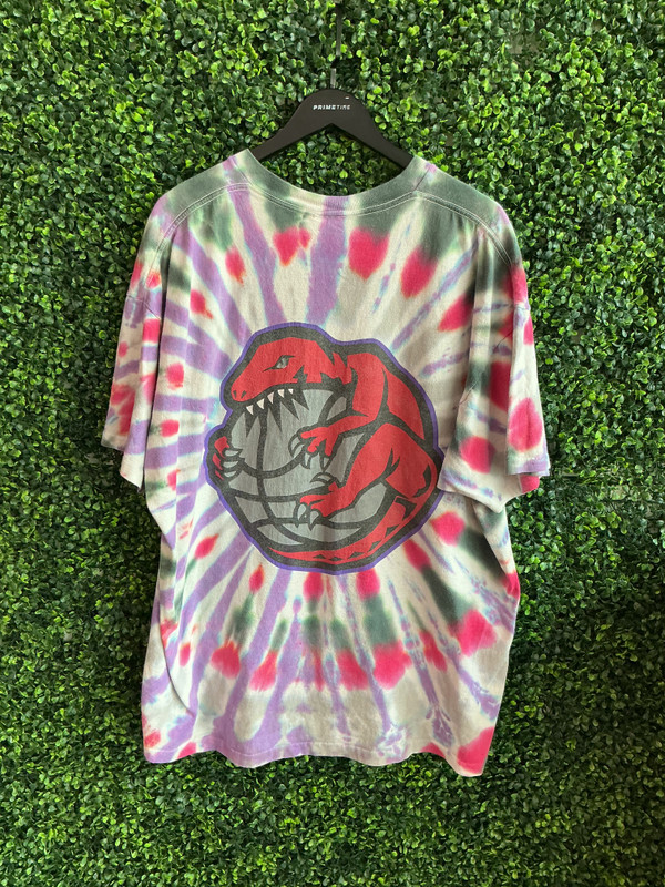 VINTAGE TORONTO RAPTORS TIE DYE PIT CREW TEE