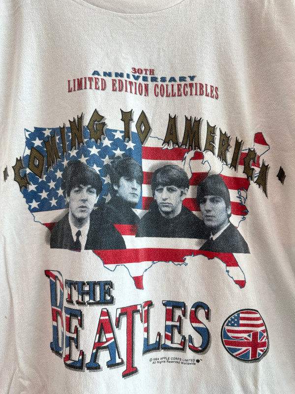 BEATLES 1994 'COMING TO AMERICA' 30TH ANNIVERSARY TEE