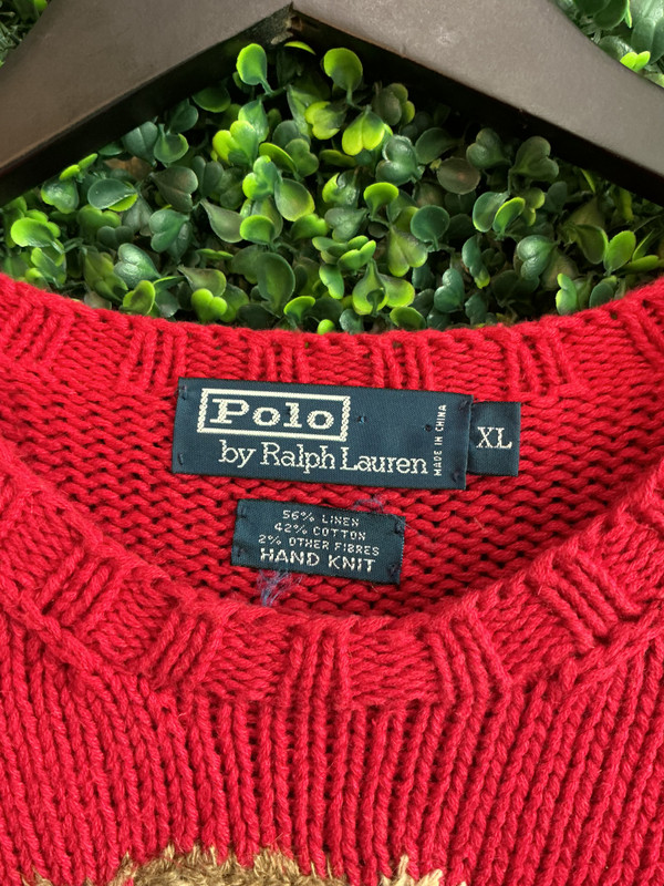 VINTAGE POLO RALPH LAUREN KANYE 'COLLEGE DROPOUT' BEAR SWEATER