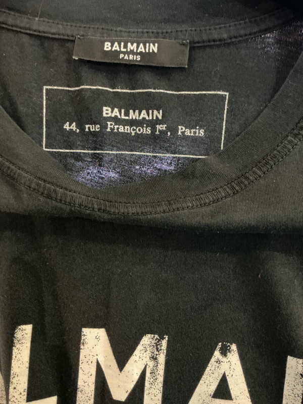 BALMAIN BLACK TIE-DYE LOGO T-SHIRT (S)