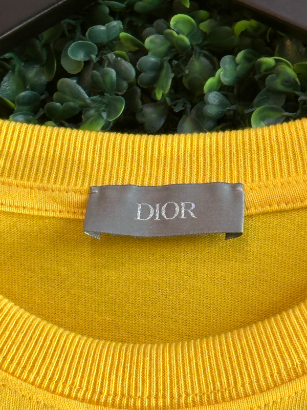 DIOR CD ICON YELLOW TEE (SZ M)