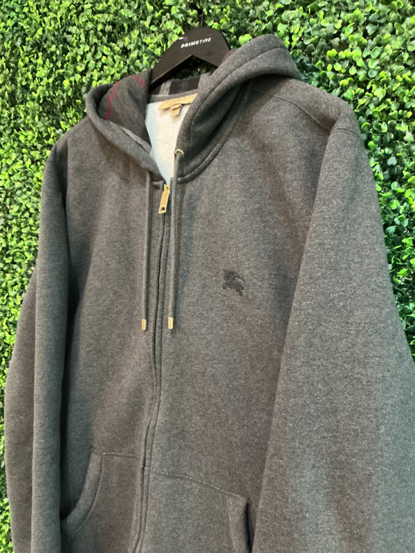 BURBERRY CLARENDON CHECK ZIP UP HOODIE (XXXL)