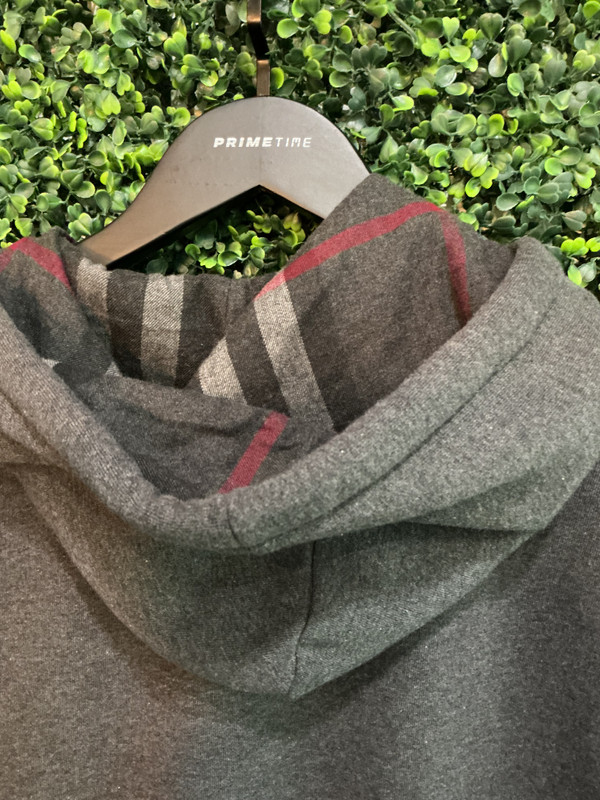 BURBERRY CLARENDON CHECK ZIP UP HOODIE (XXXL)