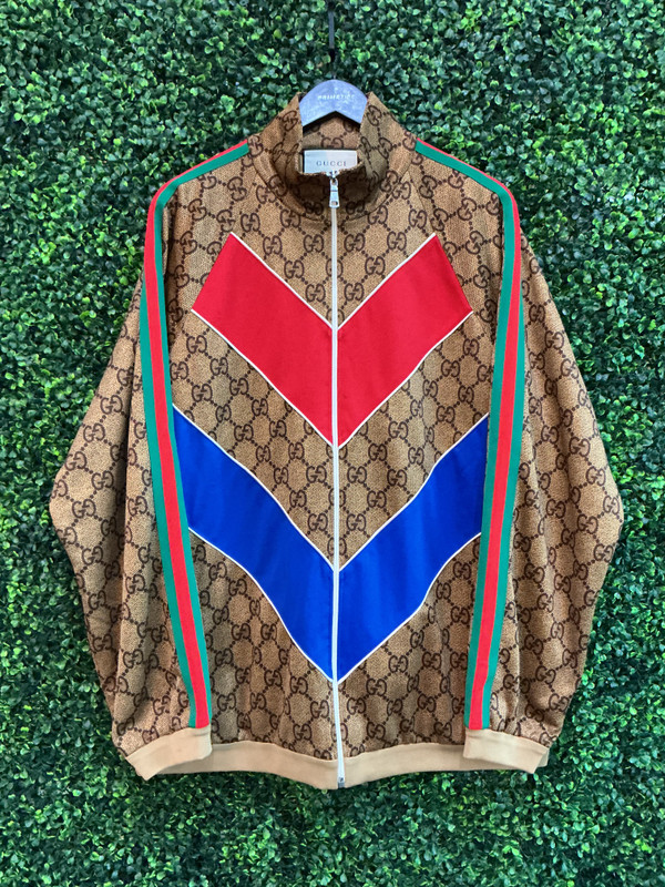 GUCCI TECHNICAL GG LOGO TRACK JACKET (XXL)