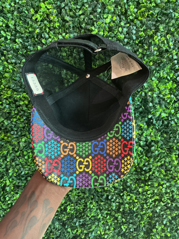 GUCCI MONOGRAM MULTICOLOR TRUCKER HAT