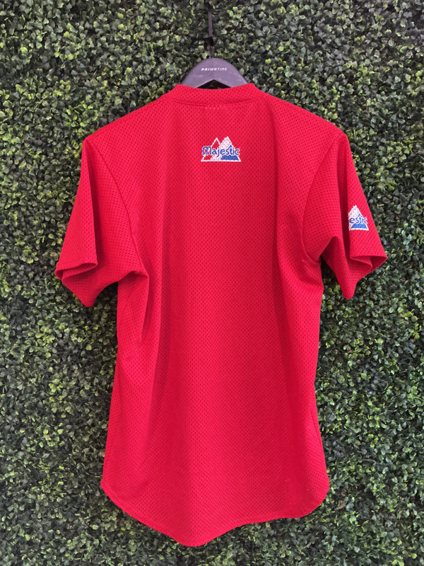 VINTAGE PHILADELPHIA PHILLIES RED MAJESTIC BATTING PRACTICE JERSEY