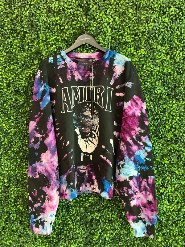 BRAND NEW AMIRI CRYSTAL BALL TIE DYE CREWNECK