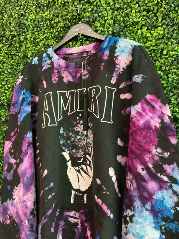 BRAND NEW AMIRI CRYSTAL BALL TIE DYE CREWNECK
