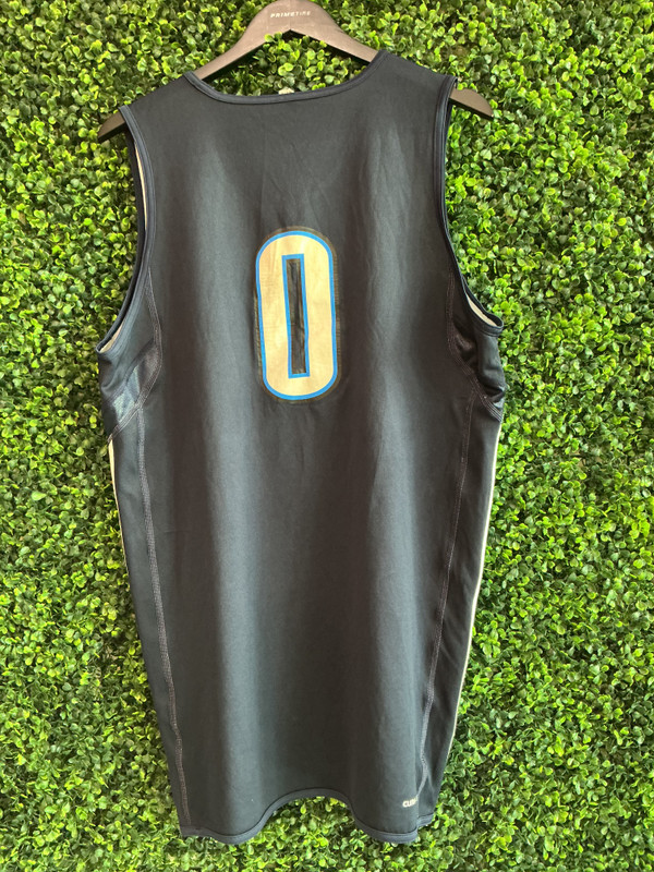 RUSSELL WESTBROOK ADIDAS OKLAHOMA CITY THUNDER TEAM ISSUED/POSSIBLE PLAYER WORN PRACTICE JERSEY