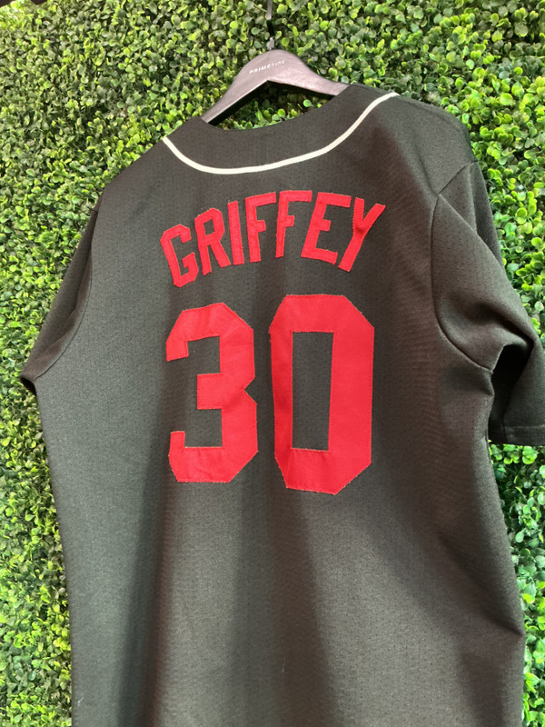 VINTAGE KEN GRIFFEY JR CINCINNATI REDS MAJESTIC JERSEY
