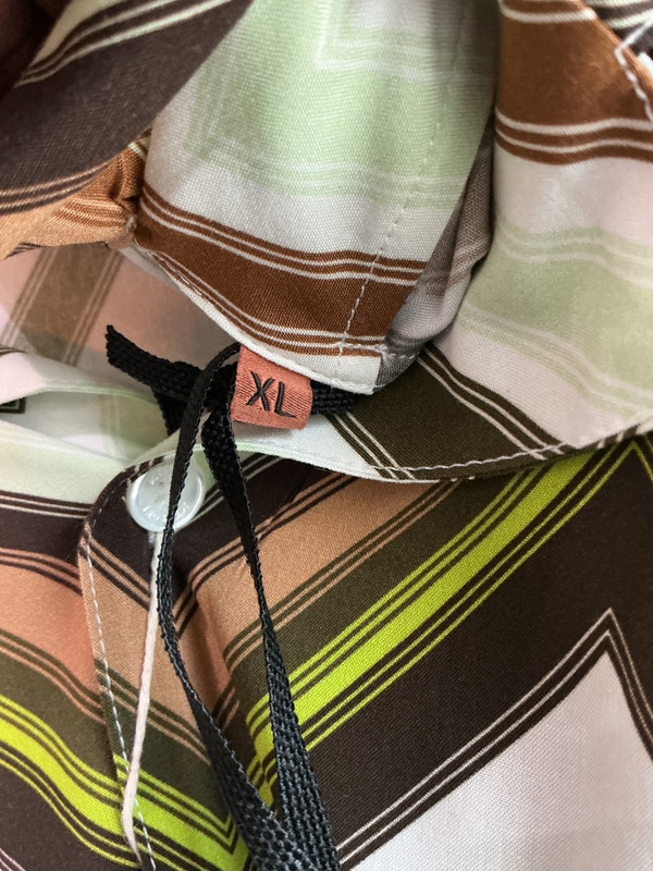 BRAND NEW MISSONI ZIG ZAG SHORT SLEEVE CAMP SHIRT (XL)