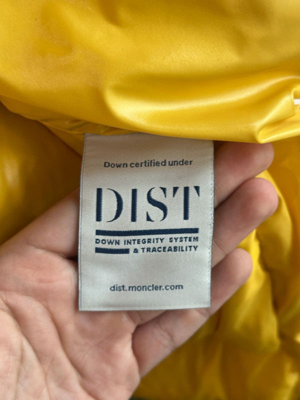 MONCLER YELLOW MAYA PUFFER COAT (SZ XXL)
