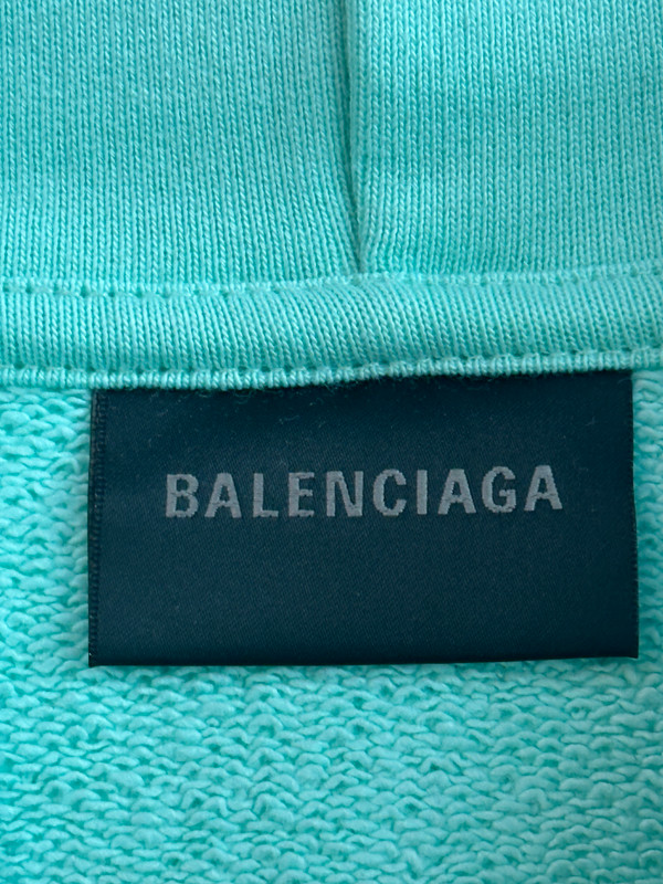 BALENCIAGA CAMPAIGN MINT OVERSIZE HOODIE (SZ XXS)