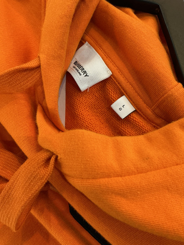 BURBERRY ORANGE LOGO HOODIE