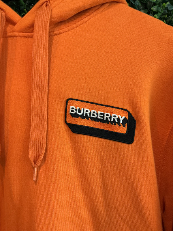 BURBERRY ORANGE LOGO HOODIE