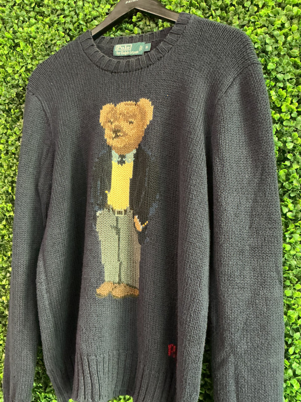 POLO RALPH LAUREN NAVY PREPPY BEAR SWEATER
