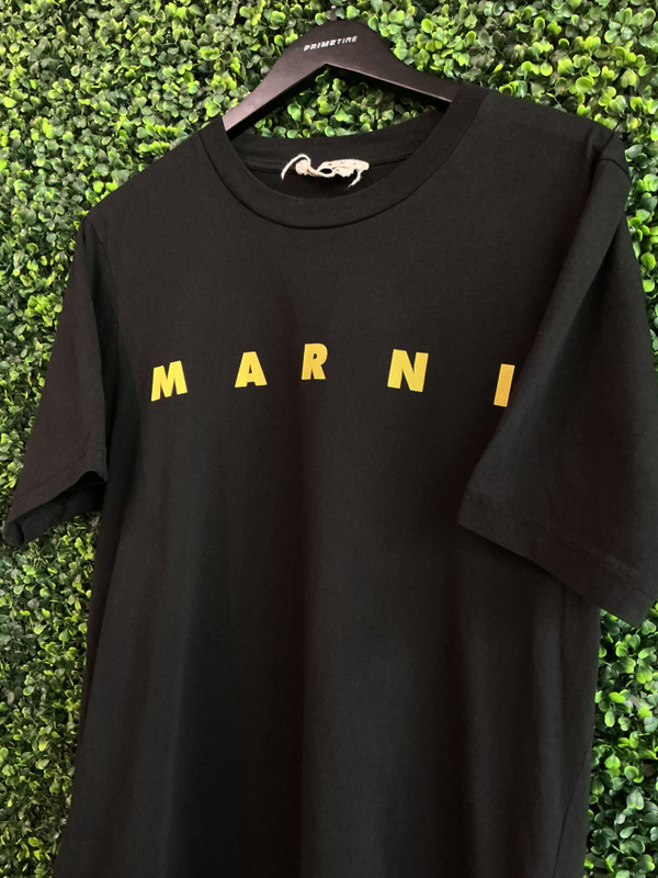 MARNI SHORT SLEEVE BLACK LOGO TEE (M)