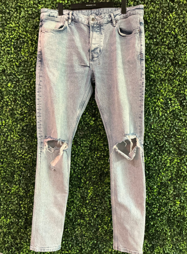 KSUBI BLUE RIPPED JEANS (SZ 38)