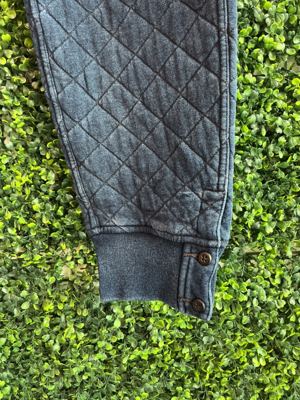 RALPH LAUREN RRL DENIM DIAMOND QUILTED SWEAT SUIT SET (XL)