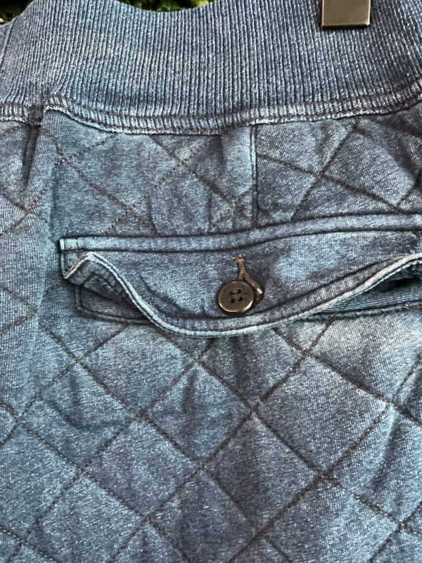 RALPH LAUREN RRL DENIM DIAMOND QUILTED SWEAT SUIT SET (XL)