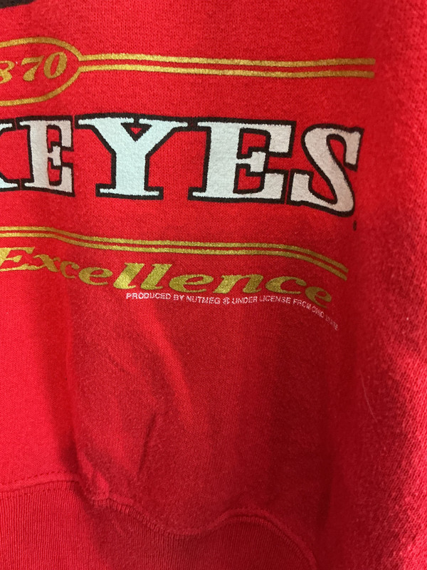 VINTAGE OHIO STATE NUTMEG RED CREWNECK