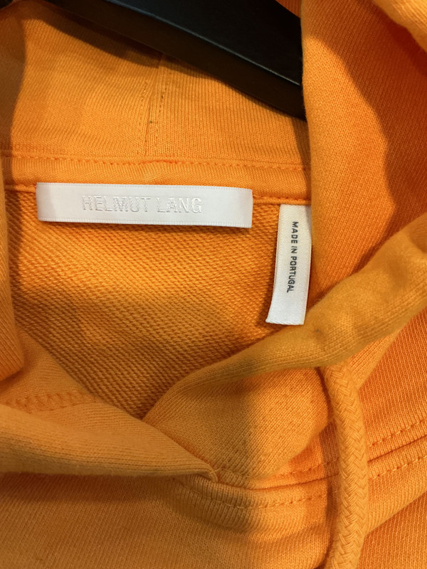 HELMUT LANG ORANGE HOODED SWEATSHIRT