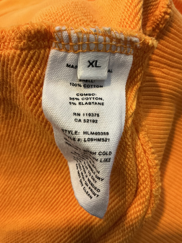 HELMUT LANG ORANGE HOODED SWEATSHIRT