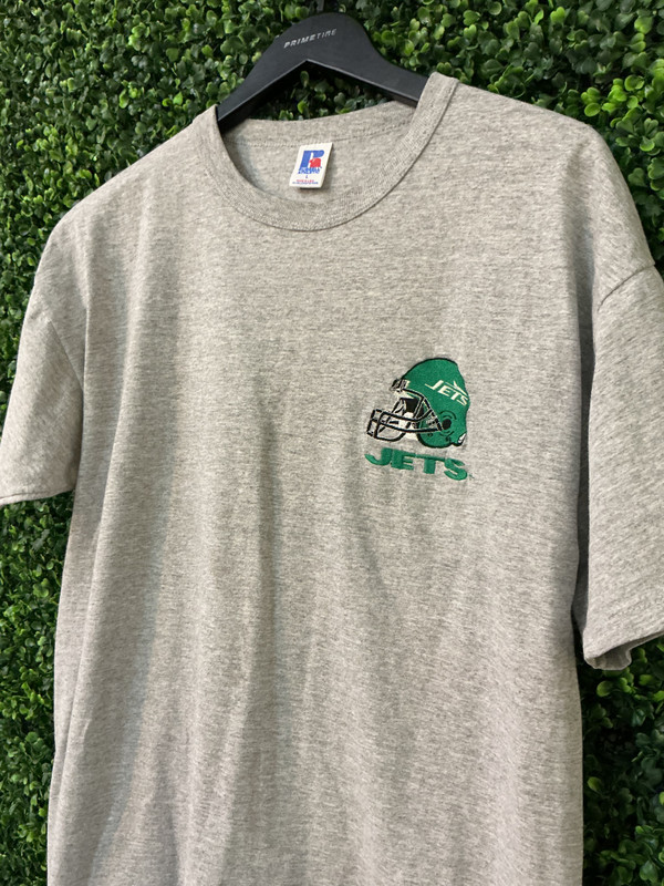 VINTAGE NEW YORK JETS RUSSELL ATHLETIC EMBROIDERED LOGO TEE