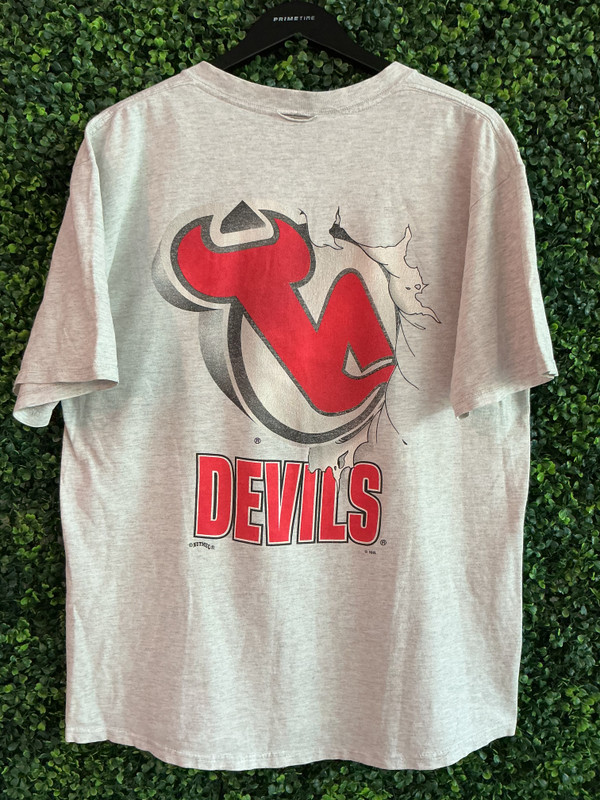 VINTAGE NEW JERSEY DEVILS NUTMEG DOUBLE SIDED TEE