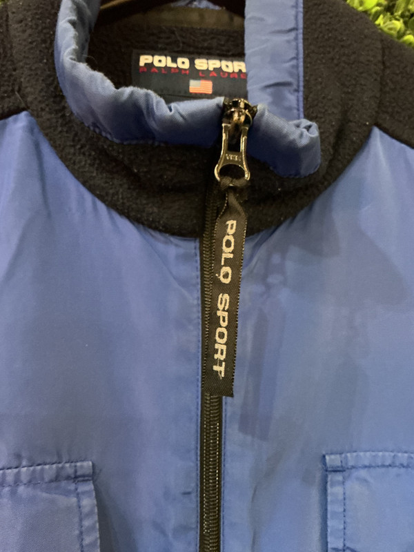 VINTAGE POLO SPORT FLEECE SLEEVED ZIP UP JACKET